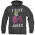 BATMAN CLASSIC TV/GOT JOKES - ADULT HEATHER HOODIE - BLACK