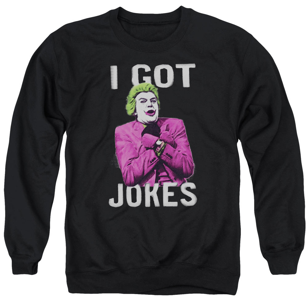 BATMAN CLASSIC TV/GOT JOKES - ADULT CREWNECK SWEATSHIRT - BLACK