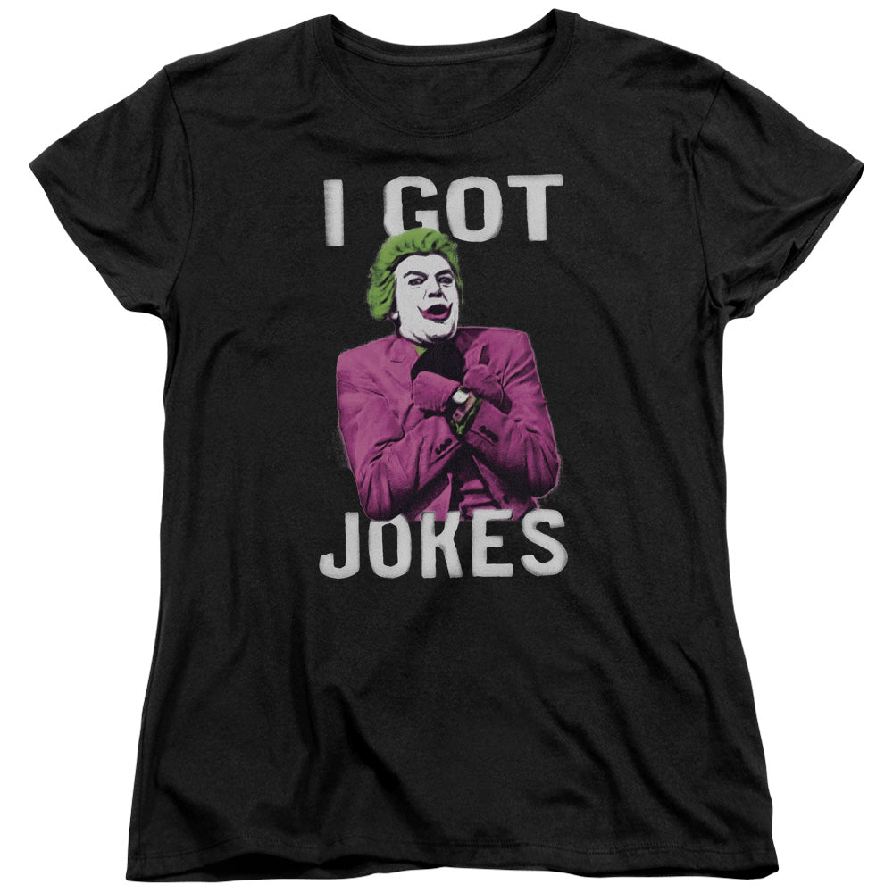 BATMAN CLASSIC TV/GOT JOKES - S/S WOMENS TEE - BLACK