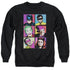 BATMAN CLASSIC TV/POP CAST - ADULT CREWNECK SWEATSHIRT - BLACK