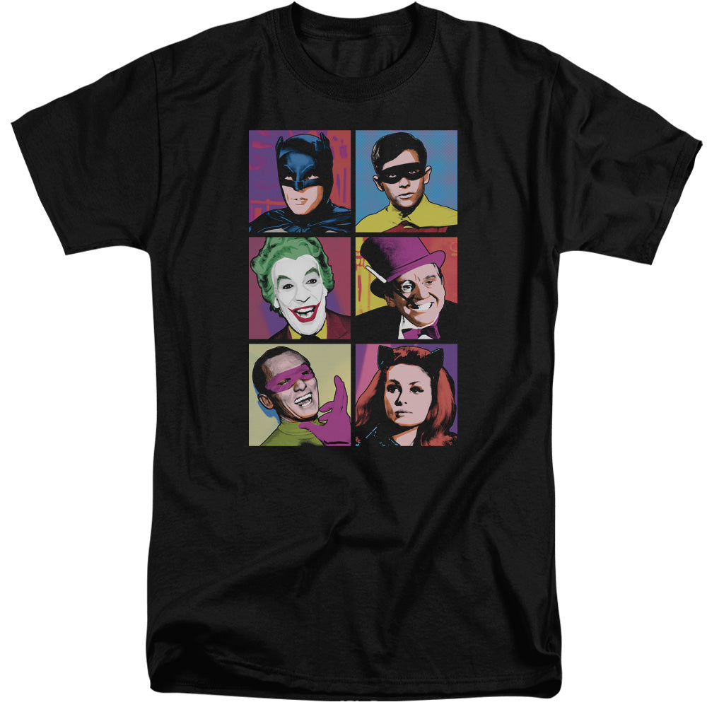 BATMAN CLASSIC TV/POP CAST - S/S ADULT TALL 18/1 - BLACK