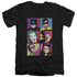 BATMAN CLASSIC TV/POP CAST - S/S ADULT V-NECK 30/1 - BLACK