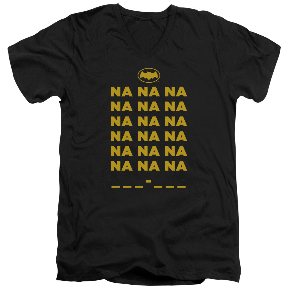 BATMAN CLASSIC TV/NA NA NA - S/S ADULT V-NECK 30/1 - BLACK