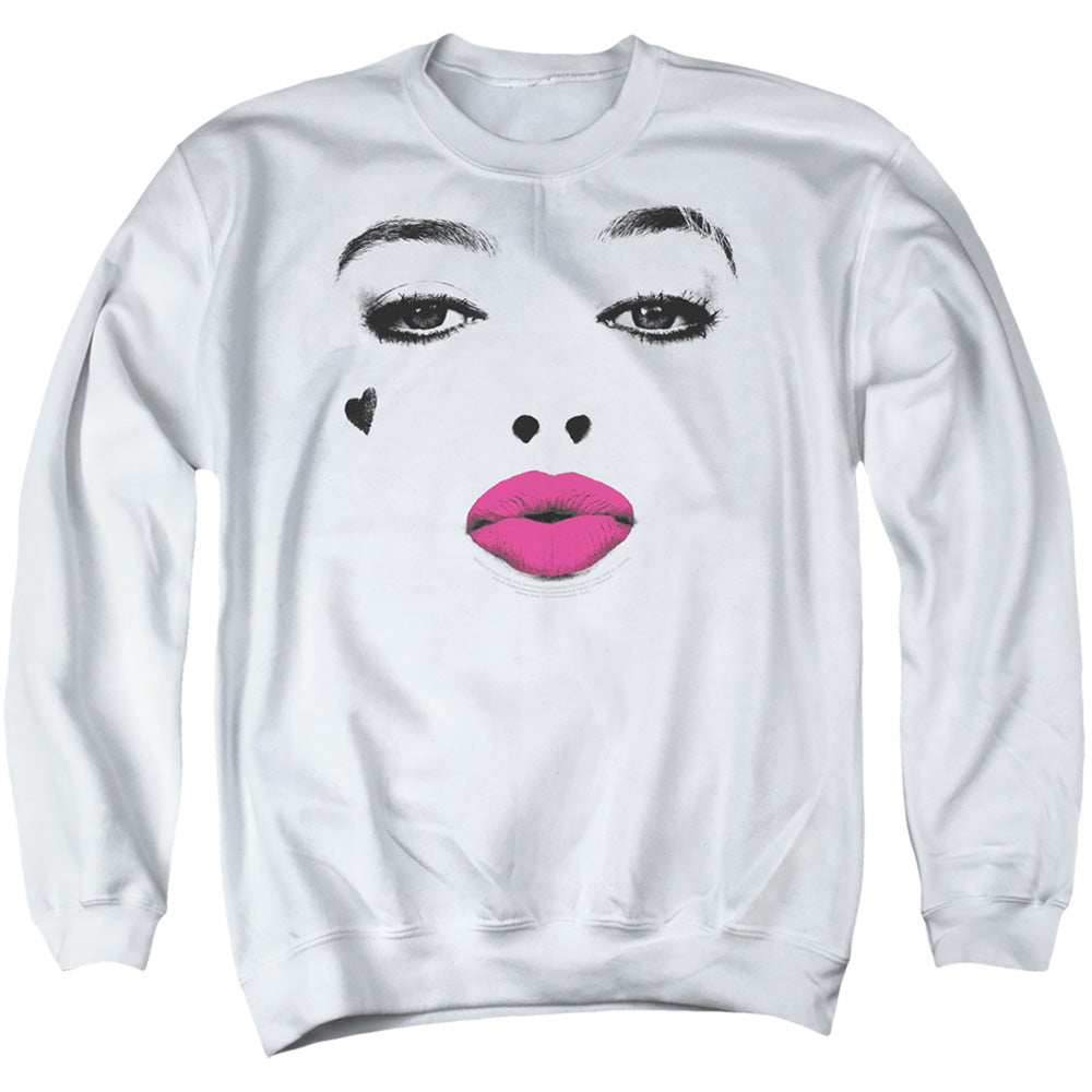 BIRDS OF PREY/KISS - ADULT CREWNECK SWEATSHIRT - WHITE