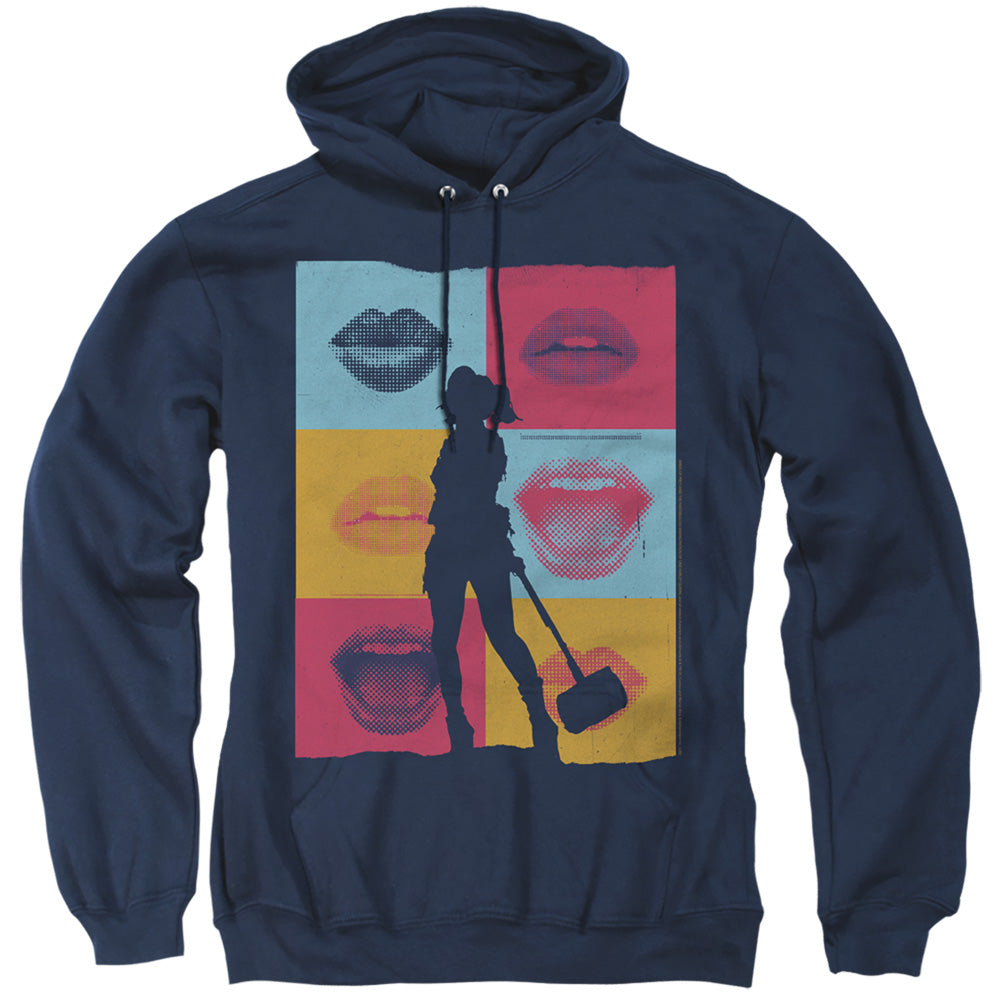 BIRDS OF PREY/LIPS - ADULT PULLOVER HOODIE - NAVY