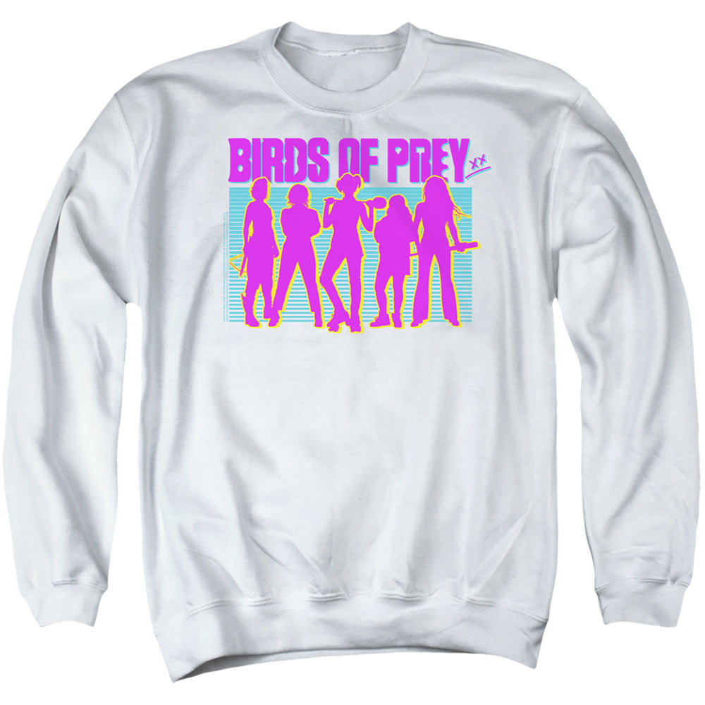 BIRDS OF PREY/SILHOUETTES - ADULT CREWNECK SWEATSHIRT - WHITE