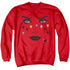 BIRDS OF PREY/RED HARLEY - ADULT CREWNECK SWEATSHIRT - RED