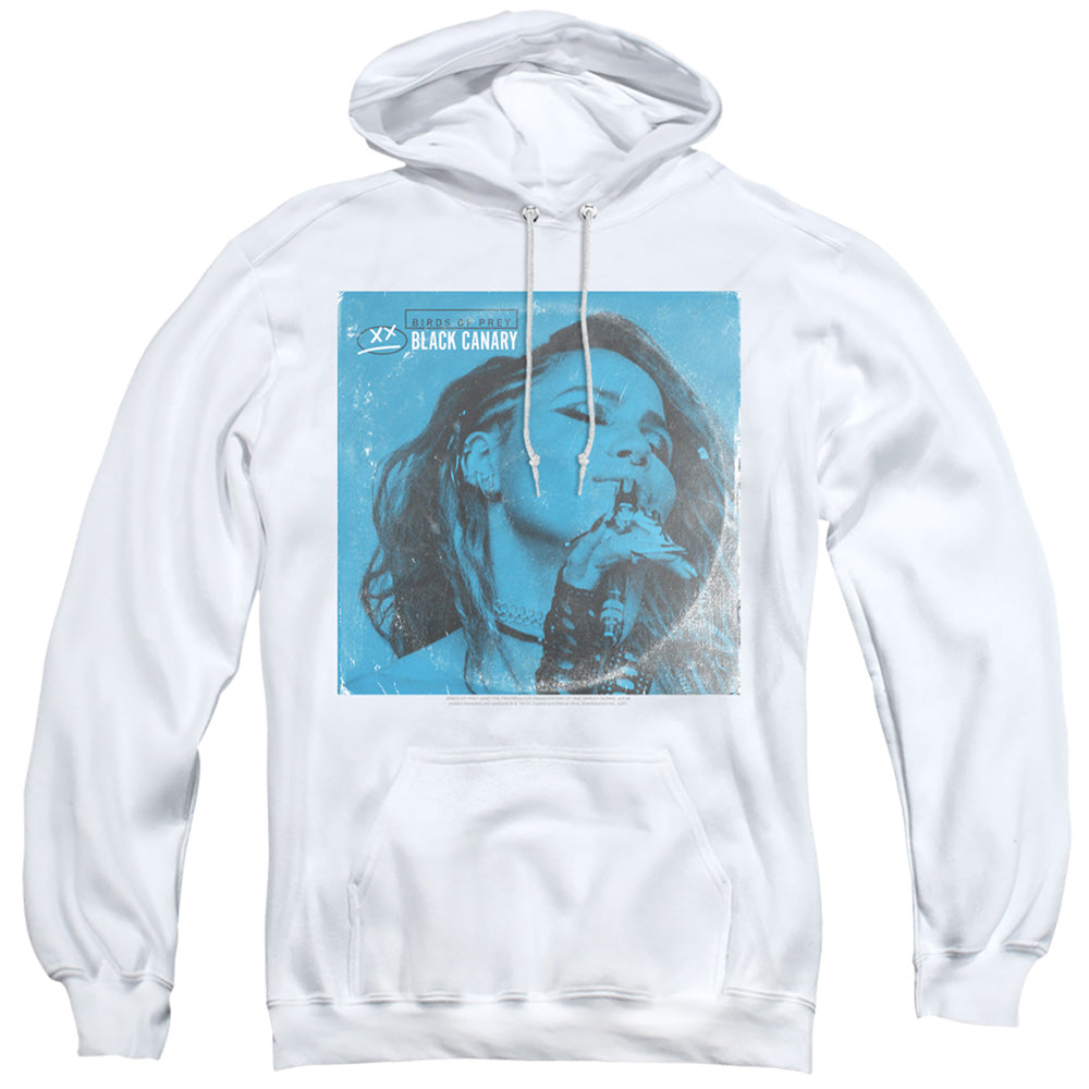 BIRDS OF PREY/BLUE CANARY - ADULT PULLOVER HOODIE - WHITE