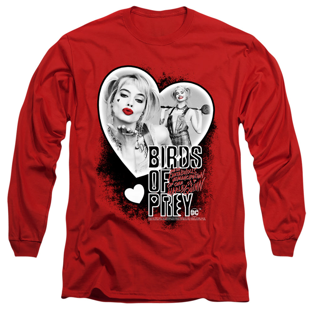 BIRDS OF PREY/HEART HARLEY - L/S ADULT 18/1 - RED