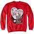 BIRDS OF PREY/HEART HARLEY - ADULT CREWNECK SWEATSHIRT - RED