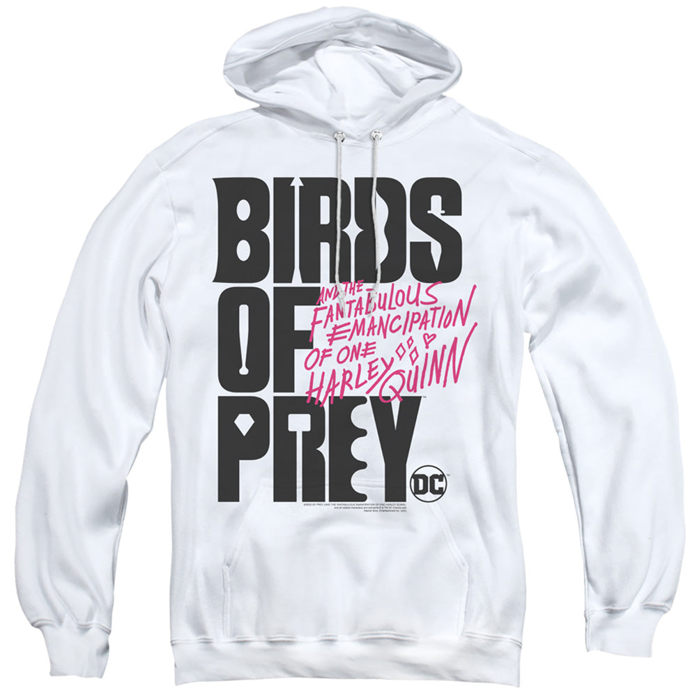 BIRDS OF PREY/BIRDS OF PREY LOGO - ADULT PULLOVER HOODIE - WHITE