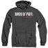 BIRDS OF PREY/HORIZONTAL LOGO - ADULT HEATHER HOODIE - BLACK