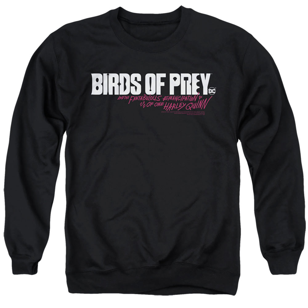BIRDS OF PREY/HORIZONTAL LOGO - ADULT CREWNECK SWEATSHIRT - BLACK