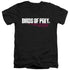 BIRDS OF PREY/HORIZONTAL LOGO - S/S ADULT V-NECK 30/1 - BLACK