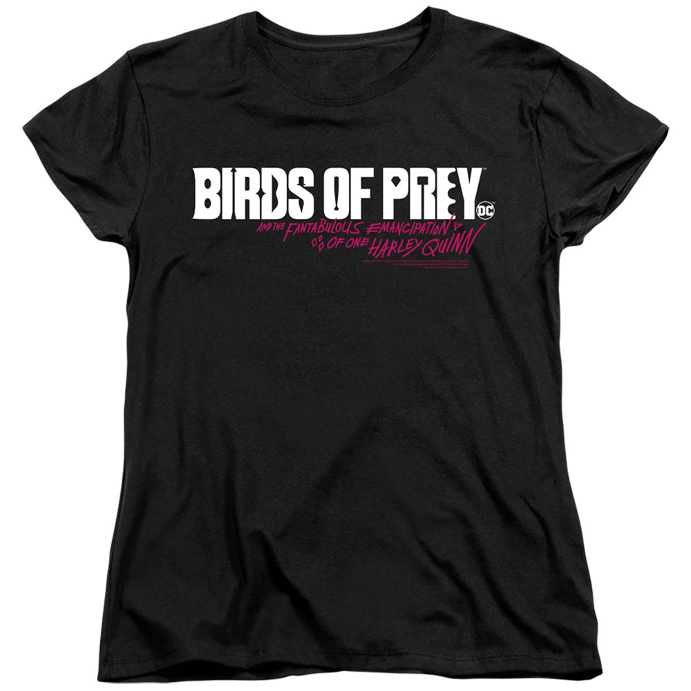 BIRDS OF PREY/HORIZONTAL LOGO - S/S WOMENS TEE - BLACK