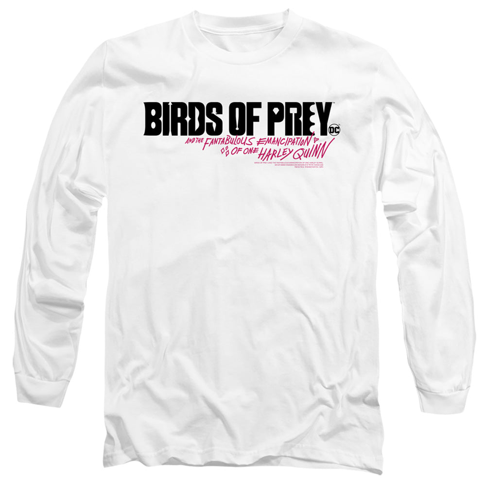 BIRDS OF PREY/HORIZONTAL LOGO - L/S ADULT 18/1 - WHITE
