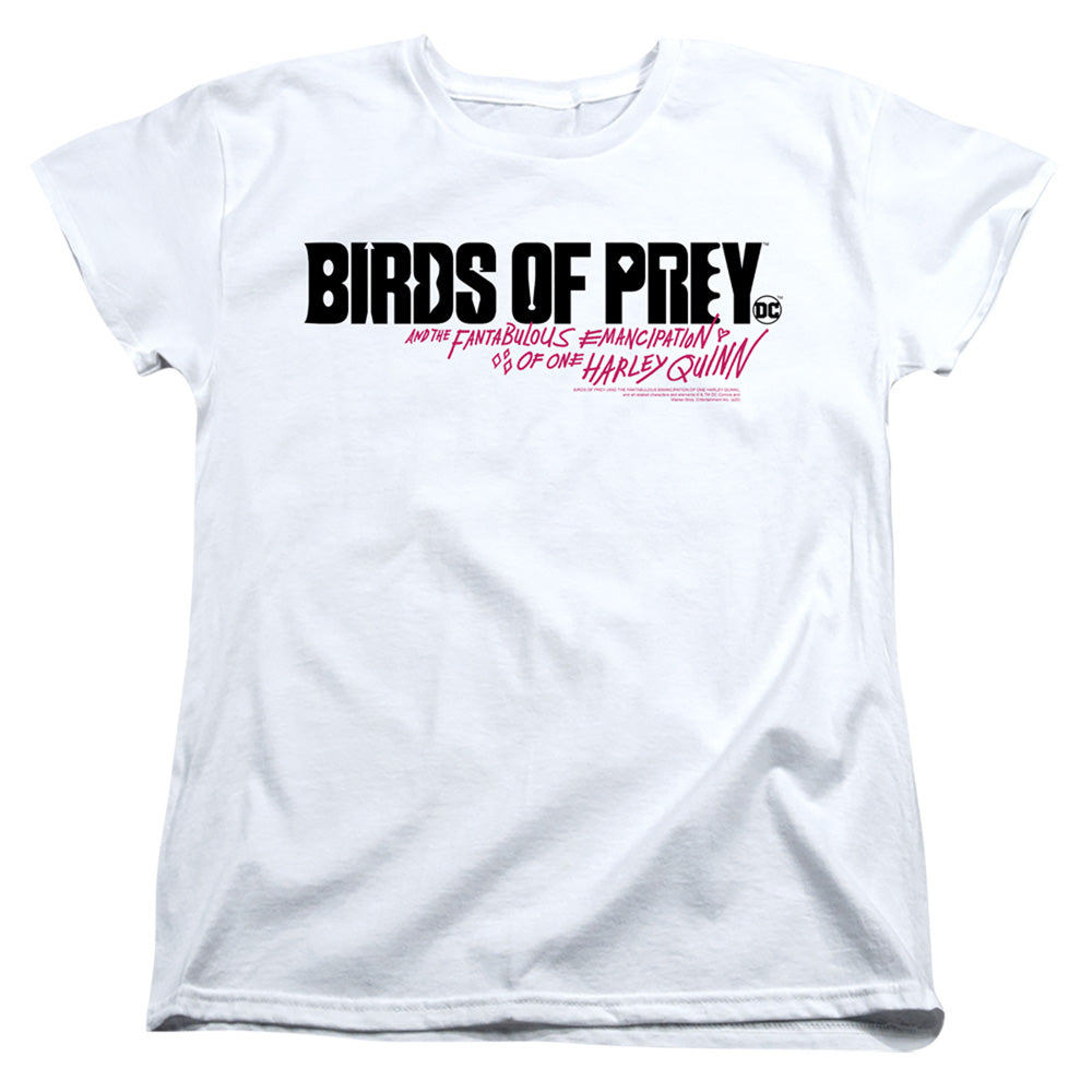 BIRDS OF PREY/HORIZONTAL LOGO - S/S WOMENS TEE - WHITE