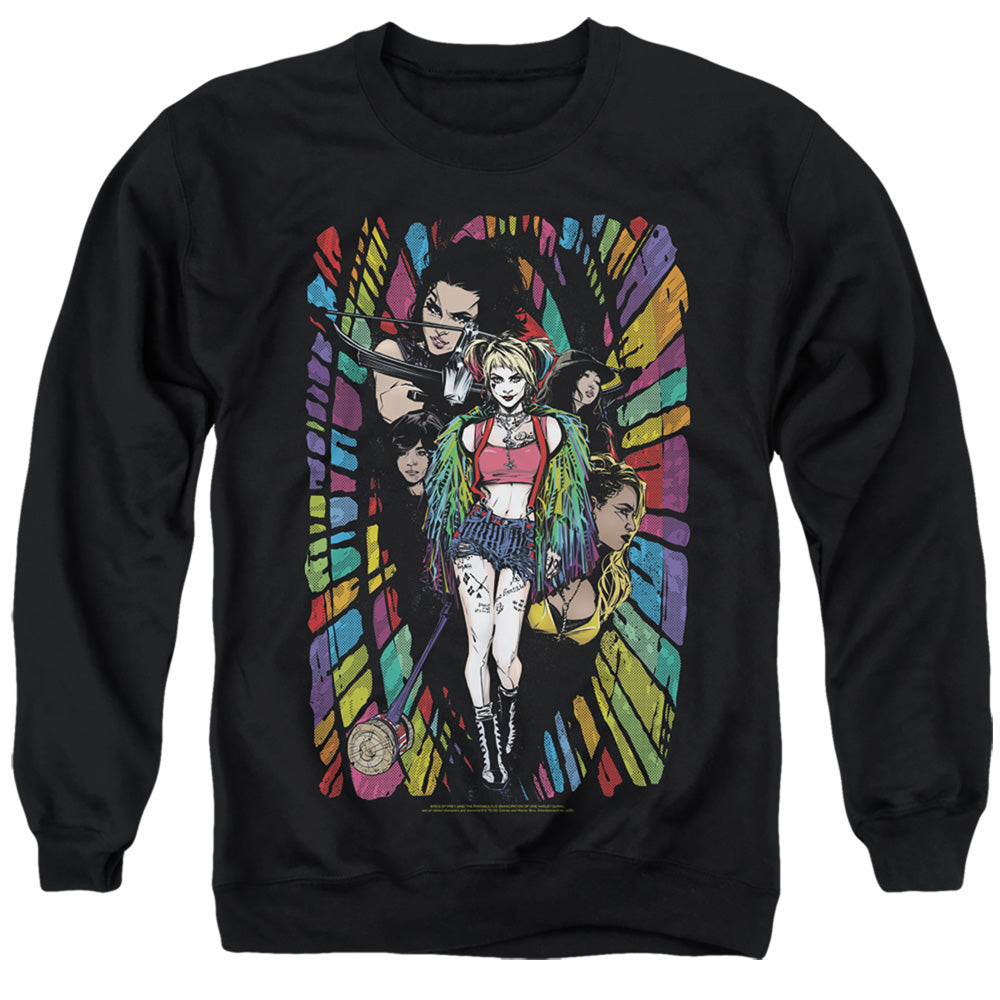 BIRDS OF PREY/COLOR CORRIDOR - ADULT CREWNECK SWEATSHIRT - BLACK