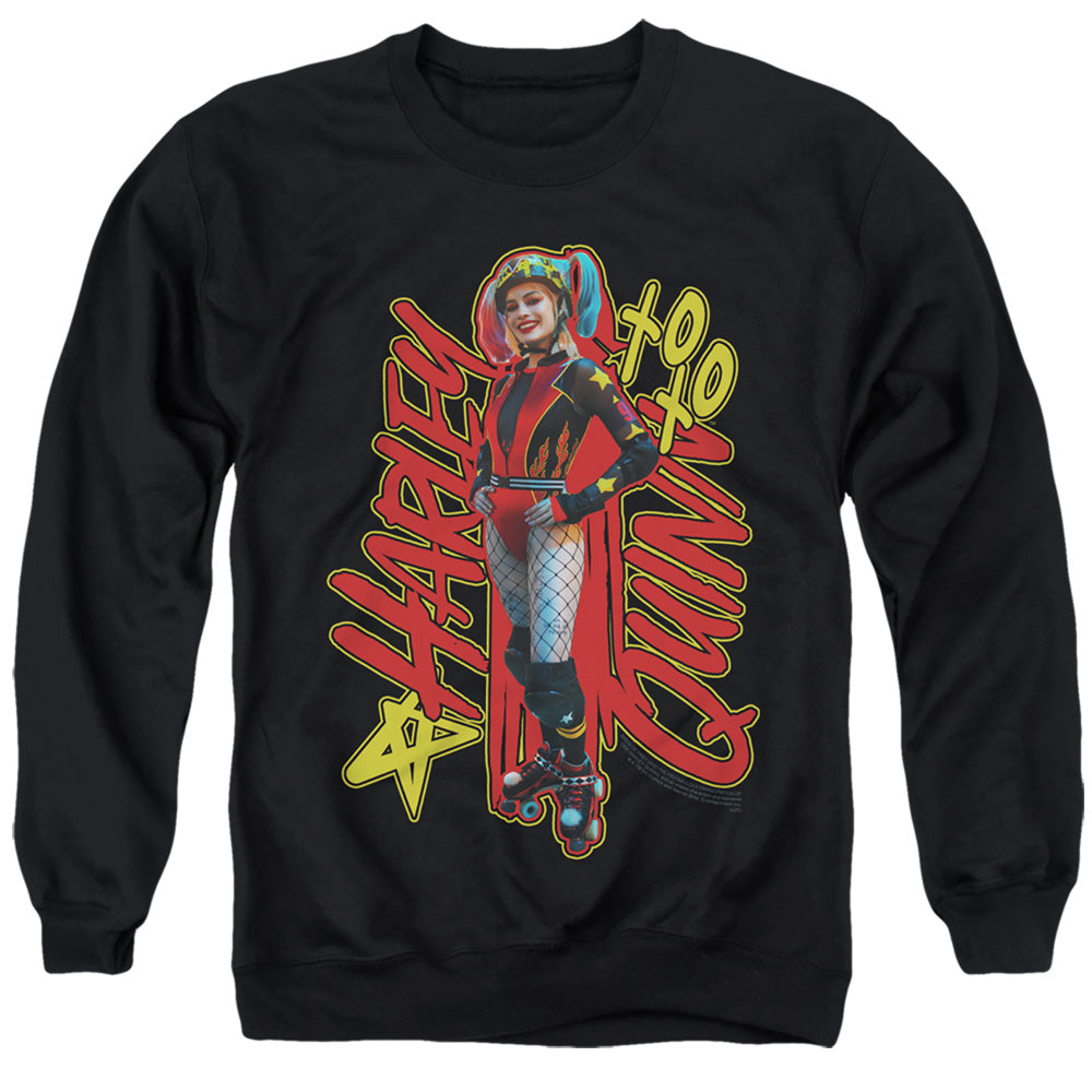 BIRDS OF PREY/HARLEYMANIA - ADULT CREWNECK SWEATSHIRT - BLACK