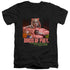 BIRDS OF PREY/LOVE STINKS - S/S ADULT V-NECK 30/1 - BLACK