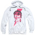 DAVID BOWIE/ALADDIN SANE - ADULT PULLOVER HOODIE - WHITE