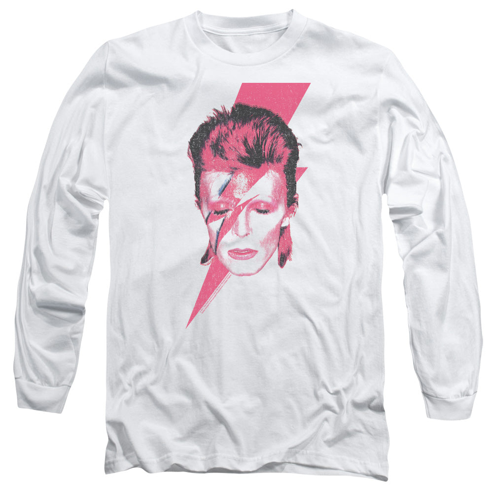 DAVID BOWIE/ALADDIN SANE -  L/S ADULT 18/1  - WHITE