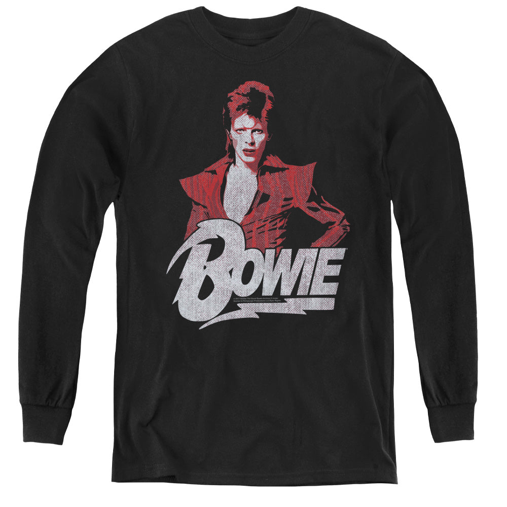 DAVID BOWIE/DIAMOND DAVID - YOUTH LONG SLEEVE TEE - BLACK
