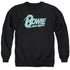 DAVID BOWIE/LOGO - ADULT CREWNECK SWEATSHIRT - BLACK