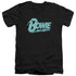 DAVID BOWIE/LOGO - S/S ADULT V-NECK 30/1 - BLACK