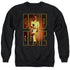 DAVID BOWIE/PERCHED - ADULT CREWNECK SWEATSHIRT - BLACK
