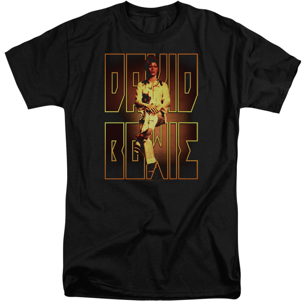 DAVID BOWIE/PERCHED - S/S ADULT TALL 18/1 - BLACK