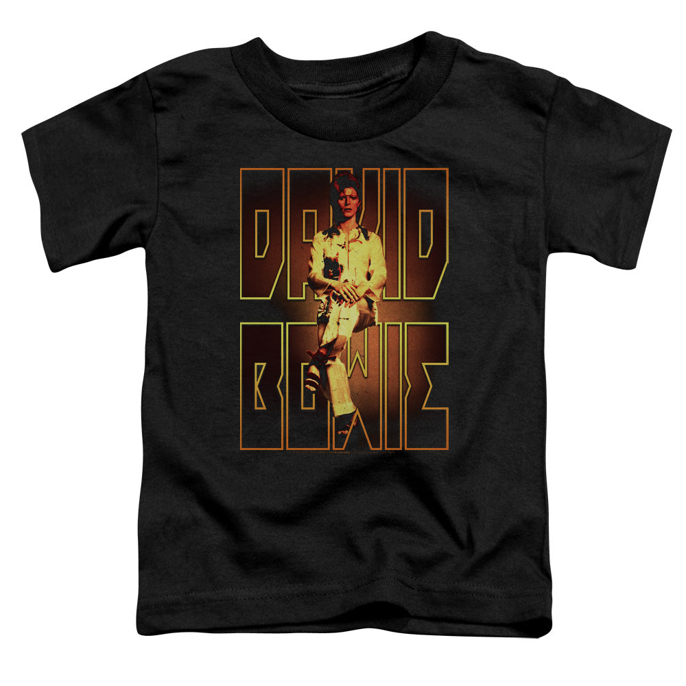 DAVID BOWIE/PERCHED - S/S TODDLER TEE - BLACK