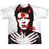 DAVID BOWIE/PIERCING GAZE (FRONT/BACK PRINT) - S/S YOUTH POLY CREW - MULTI