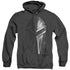 BSG/CYLON HEAD - ADULT HEATHER HOODIE - BLACK