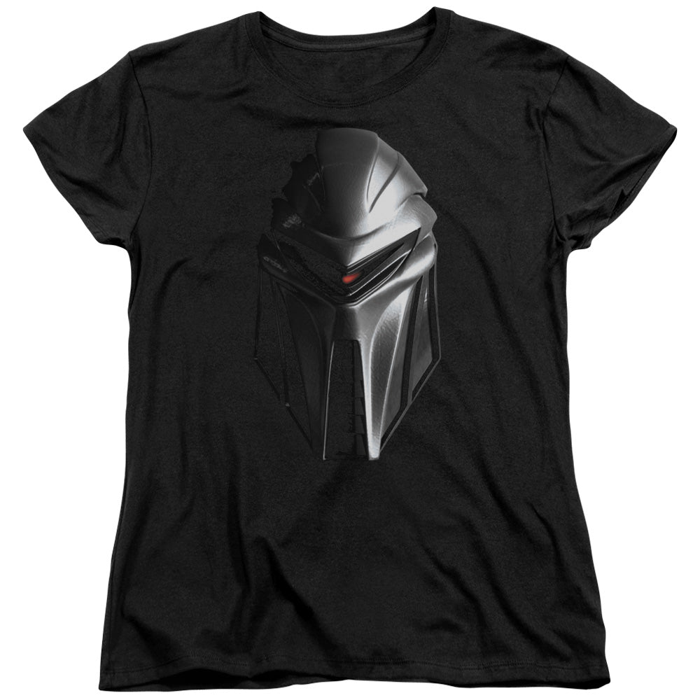 BSG/CYLON HEAD - S/S WOMENS TEE - BLACK