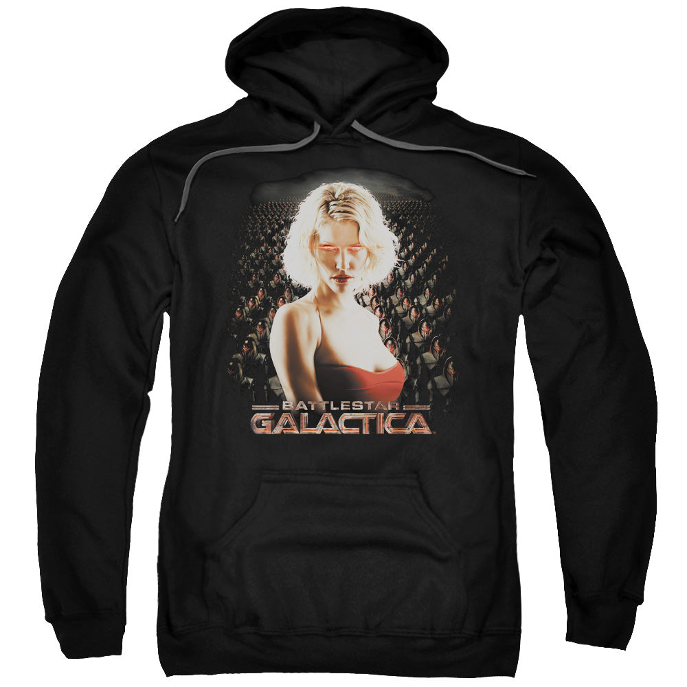 BSG/CYLON LEGION - ADULT PULLOVER HOODIE - BLACK