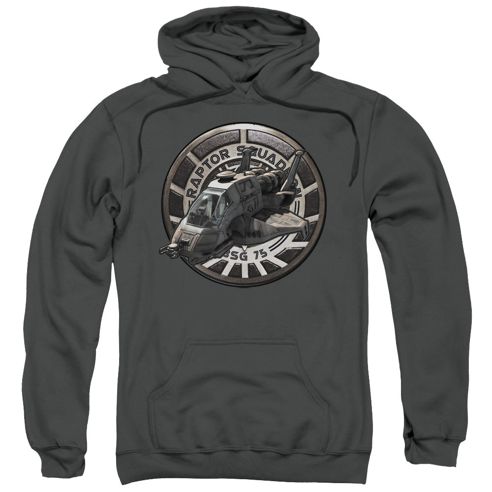 BSG/RAPTOR SQUADRON - ADULT PULLOVER HOODIE - CHARCOAL