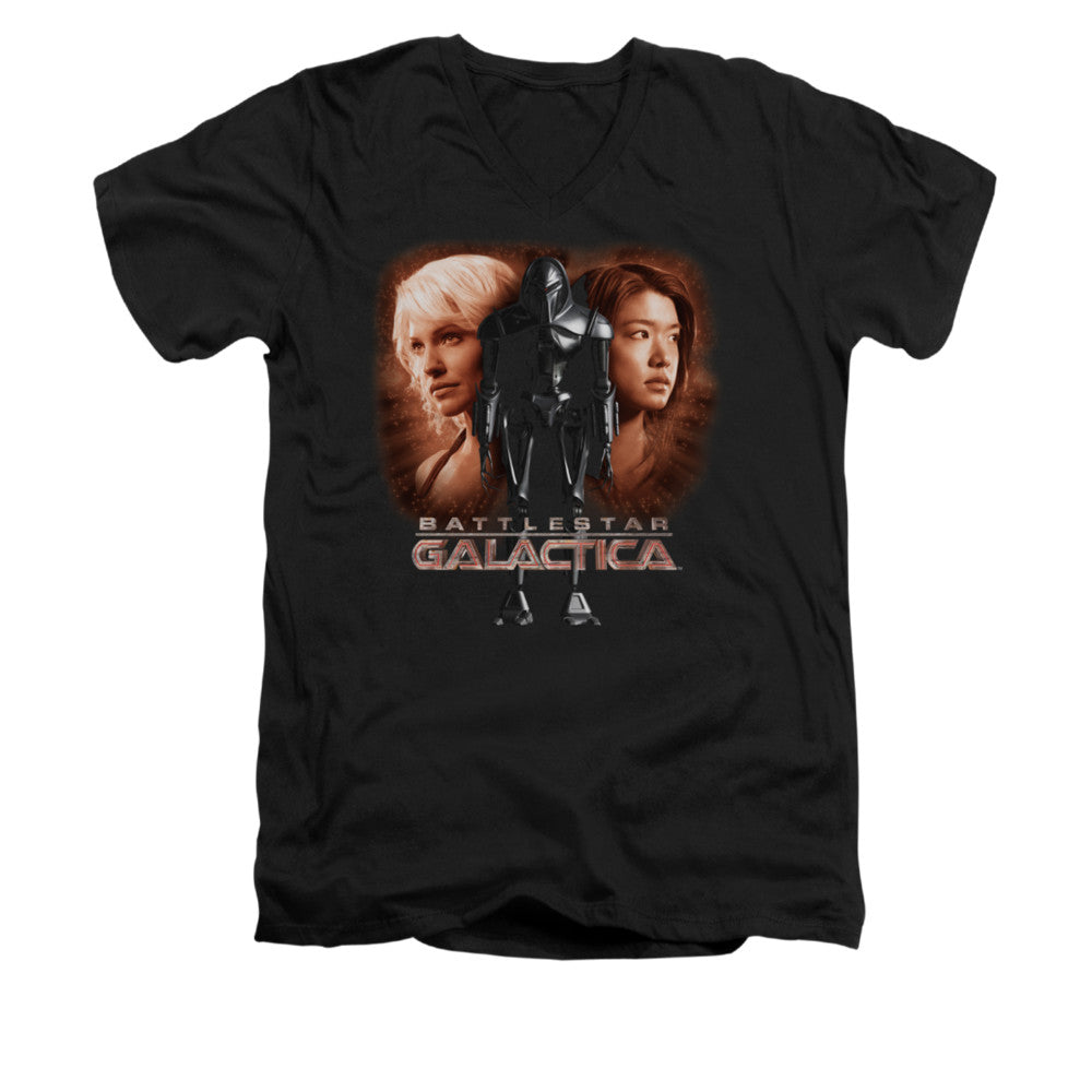 BSG/CREATED BY MAN - S/S ADULT V-NECK 30/1 - BLACK