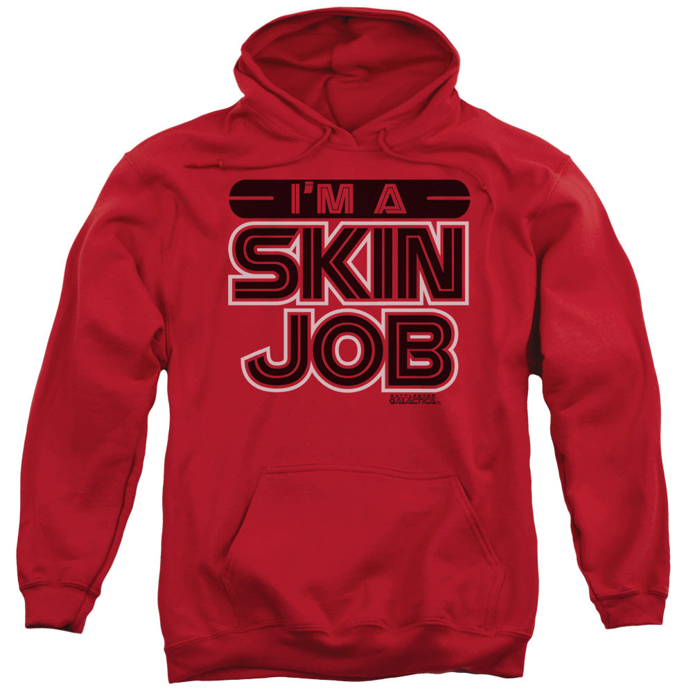 BSG/I&#39;M A SKIN JOB - ADULT PULLOVER HOODIE - RED