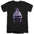 BSG/RETRO CYLON HEAD - S/S ADULT V-NECK 30/1 - BLACK