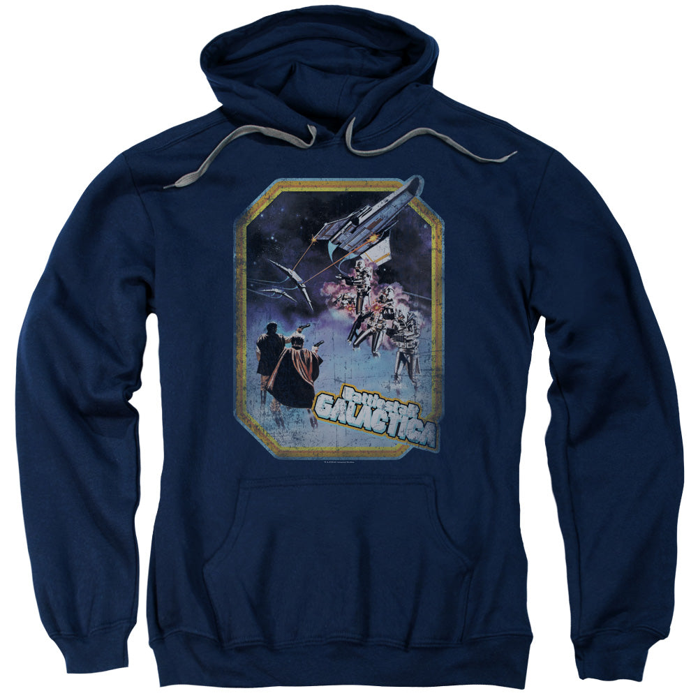 BSG/POSTER IRON ON - ADULT PULLOVER HOODIE - NAVY
