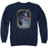 BSG/POSTER IRON ON - ADULT CREWNECK SWEATSHIRT - NAVY