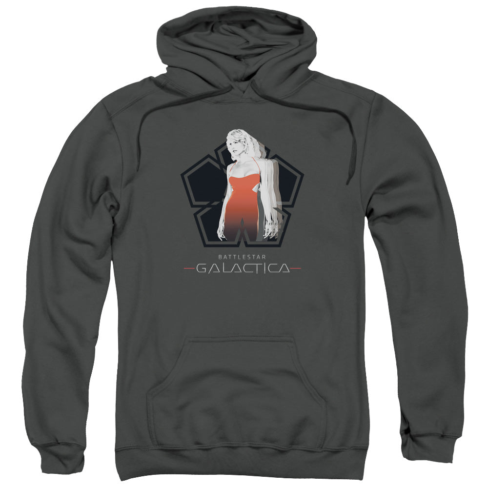 BSG/CYLON TECH - ADULT PULLOVER HOODIE - CHARCOAL