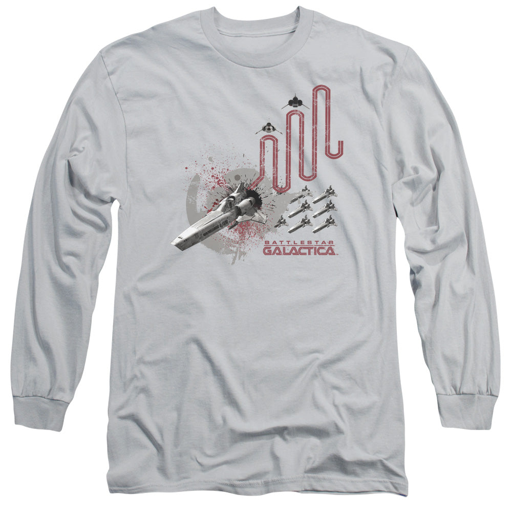 BSG/RED SQUADRON SPLATTER -  L/S ADULT 18/1  - SILVER