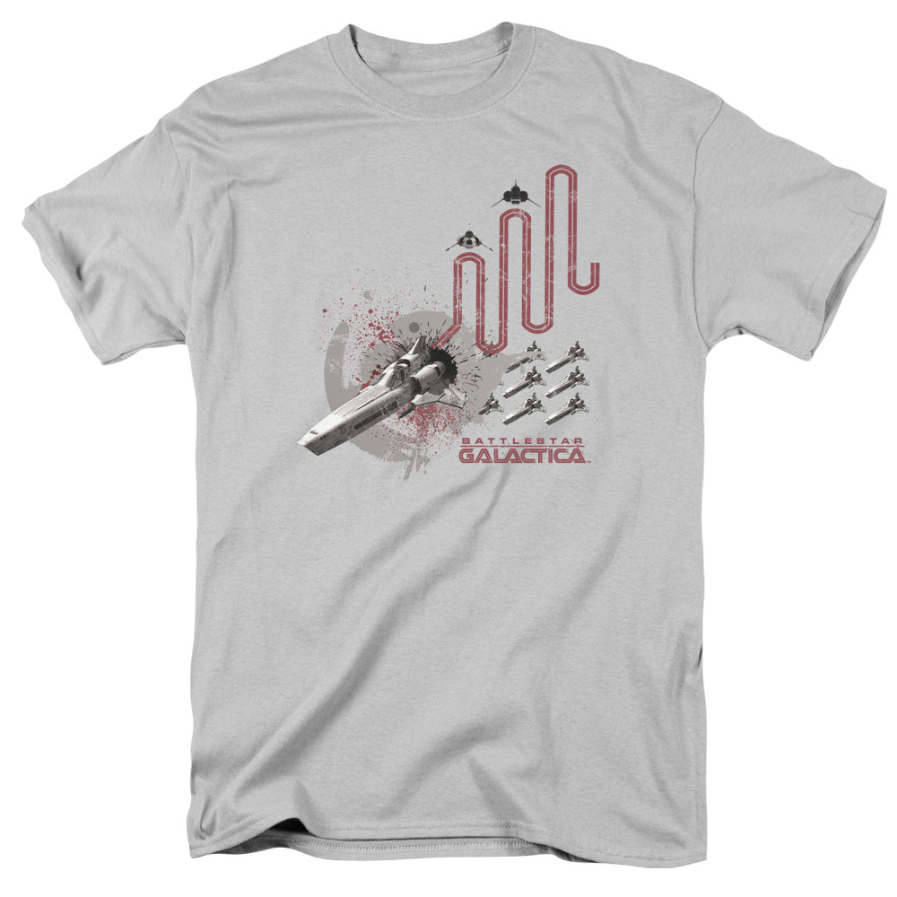 BSG/RED SQUADRON SPLATTER - S/S ADULT 18/1 - SILVER