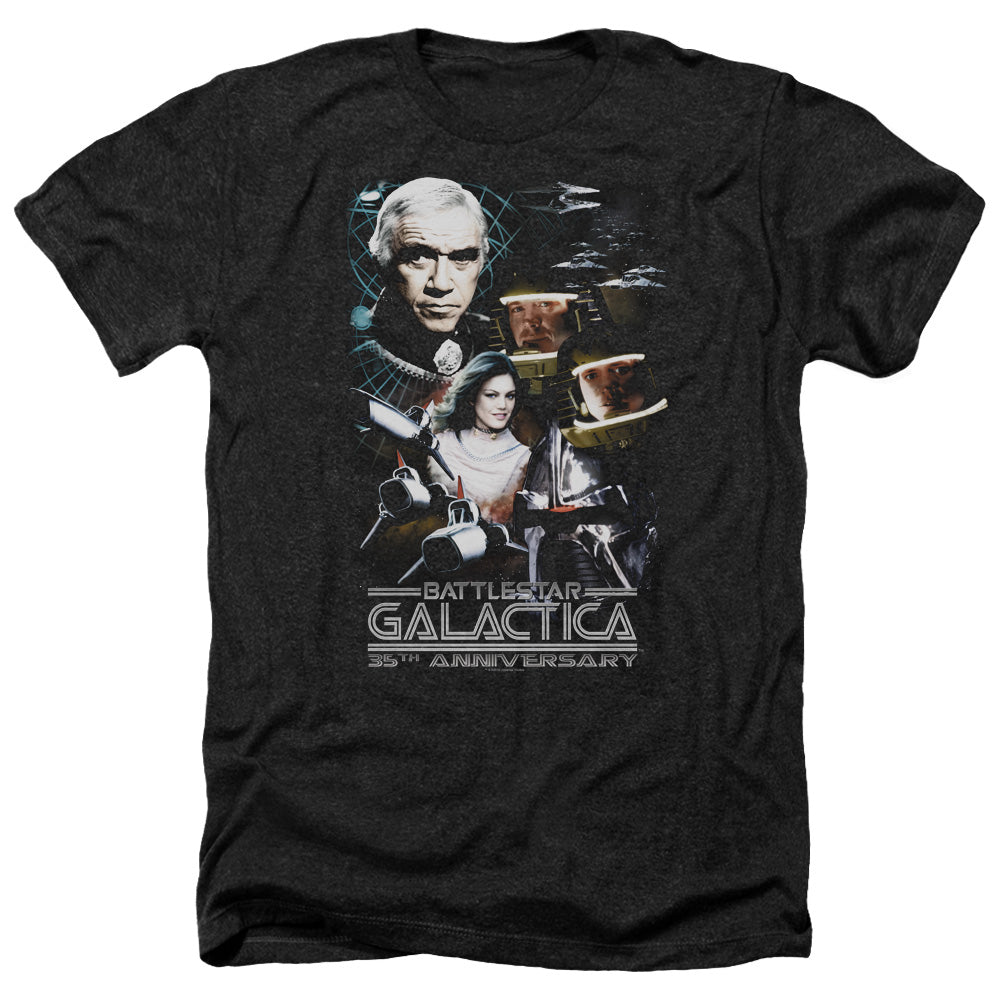 BSG/35TH ANNIVERSARY COLLAGE - ADULT HEATHER - BLACK