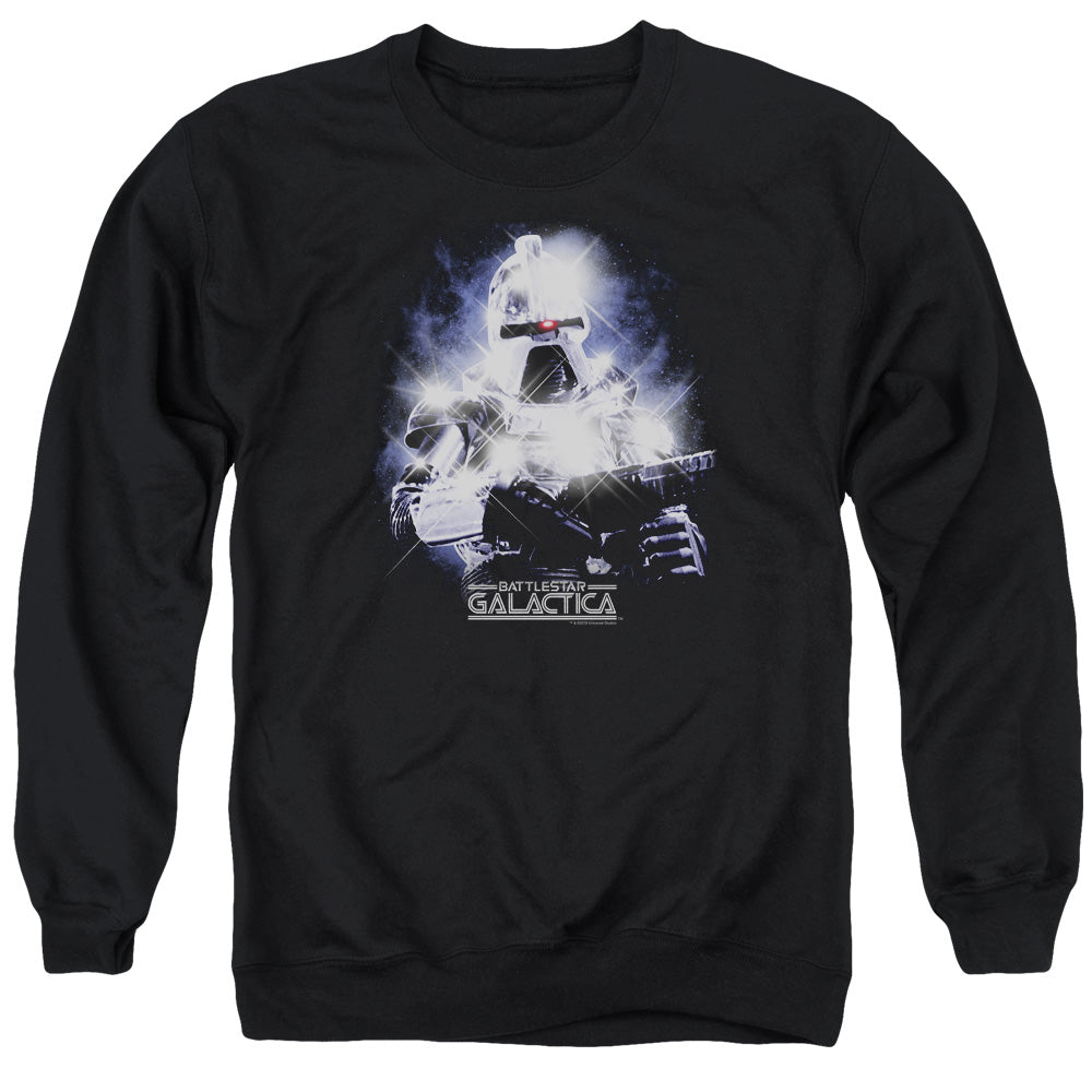 BSG/35TH ANNIVERSARY CYLON - ADULT CREWNECK SWEATSHIRT - BLACK