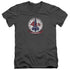 BSG/DEMONS BADGE - S/S ADULT V-NECK 30/1 - CHARCOAL