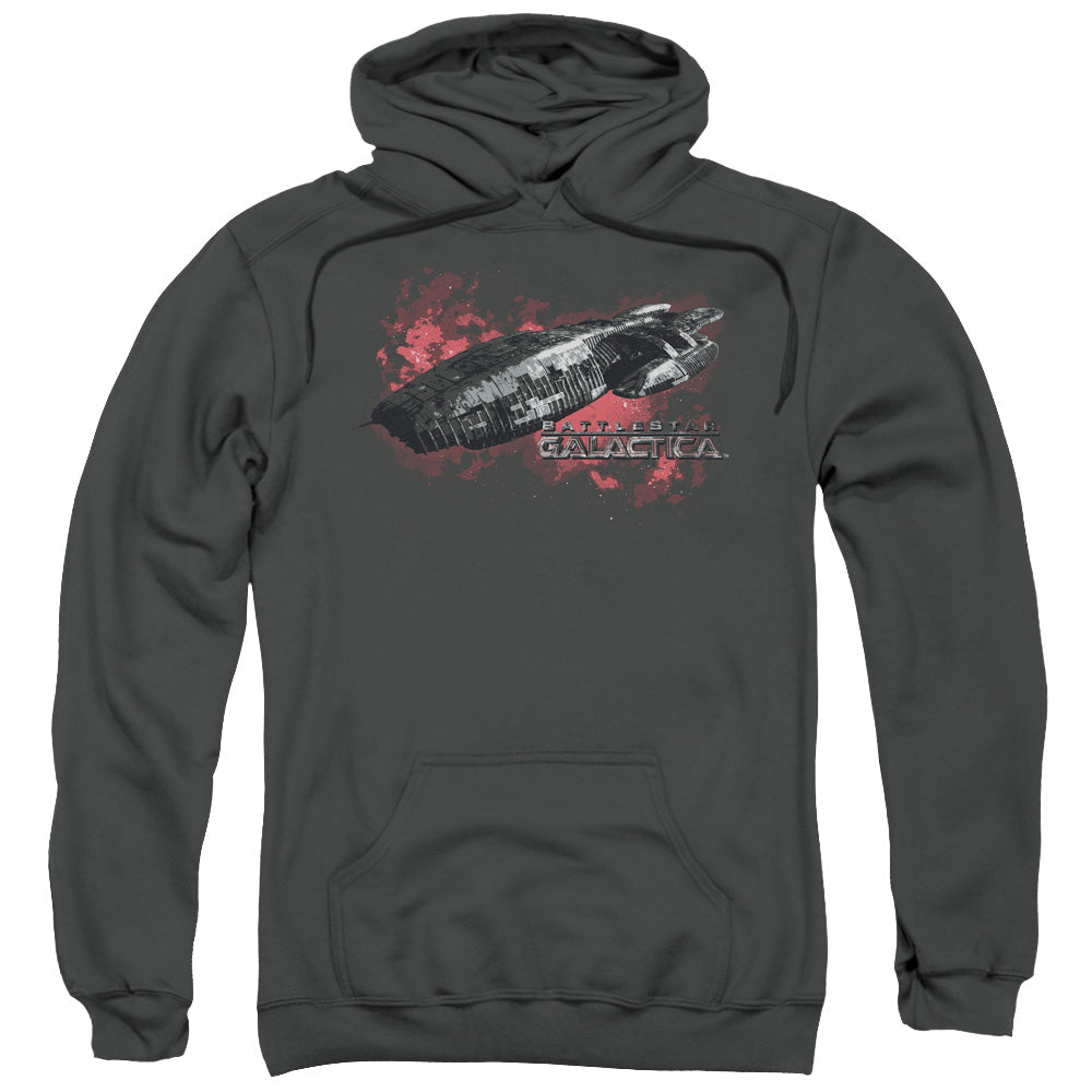BSG/GALACTICA - ADULT PULLOVER HOODIE - CHARCOAL