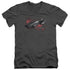 BSG/GALACTICA - S/S ADULT V-NECK 30/1 - CHARCOAL